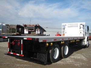 Flatbed Truck With Forklift Mounting Provisions