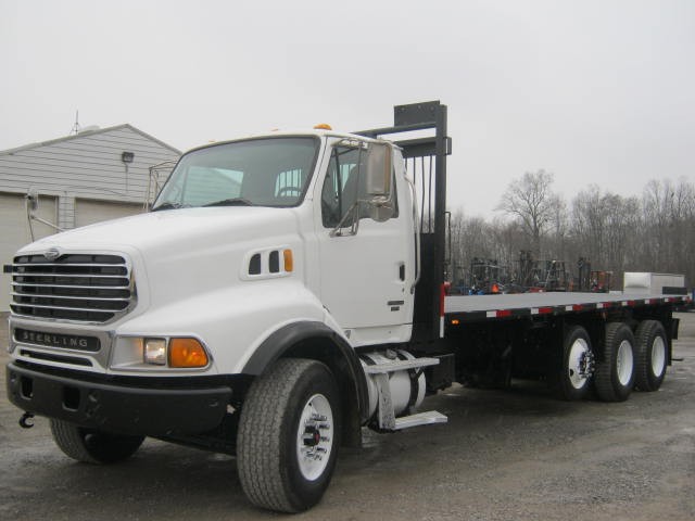 2007 Sterling LT 9500 Flatbed Moffett Truck With Center Lift Axle And Pre-Emission Diesel Engine