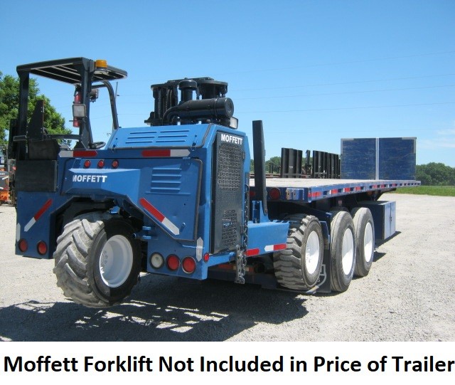 2008 Lufkin 32' Flatbed Moffett Forklift Trailer For Sale