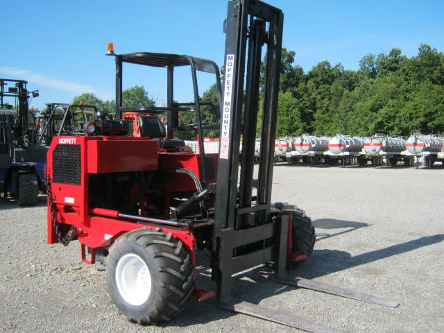 2004 Moffett M5500 Piggyback Truck Mounted Forklift With 12' High Mast For Sale