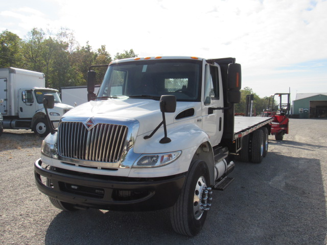2013 IHC 4400 Auto Trans 174,230 Miles Princeton Piggyback Forklift And Moffett Mounting Provisions 24' x 102" Flatbed For Sale