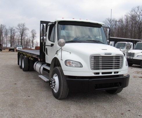 2013 Freightliner M2 Automatic Transmission Flatbed Princeton Piggback Forklift/Moffett Truck For Sale