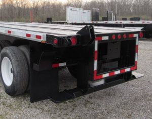 Princeton Piggyback Moffett forklift mounting kit on trailer.
