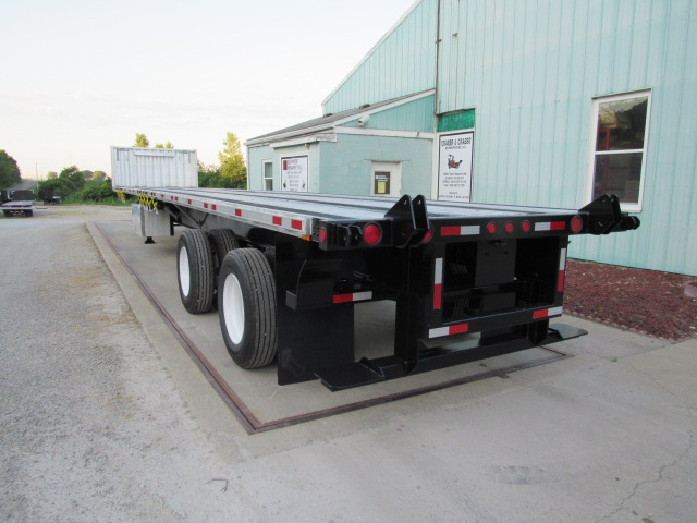 2012 Utility 48' X 102" Steel/Aluminum Combo Spread Axle Flatbed Princeton Piggyback Forklift Moffett Trailer For Sale