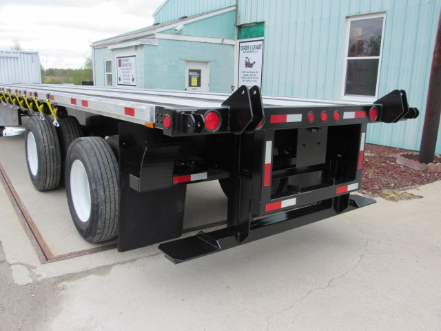 2012 Utility 48' X 102" Aluminum/Steel Combo Flatbed Spread Axle Moffett/Princeton Piggyback Forklift Trailer For Sale