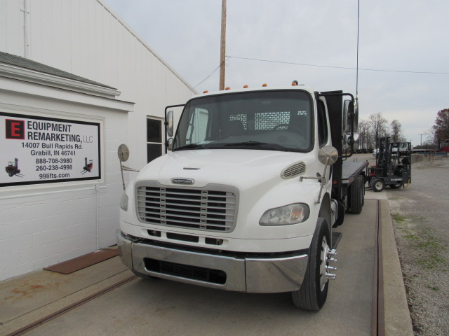 2012 Freightliner M2 Flatbed Moffett/Princeton Piggyback Forklift Truck With AUTOMATIC Transmission For Sale