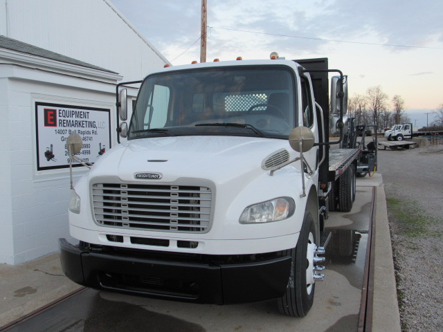 2013 Freightliner M2 Flatbed Princeton Piggyback Forklift/Moffett Truck With AUTOMATIC Transmission For Sale