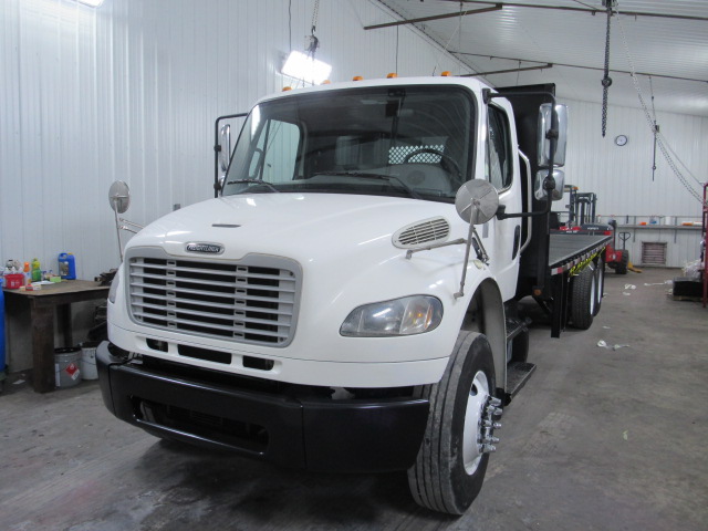 2013 Freightliner M2 With Automatic Transmission And 350 Horsepower Flatbed With Forklift Mounting Kit