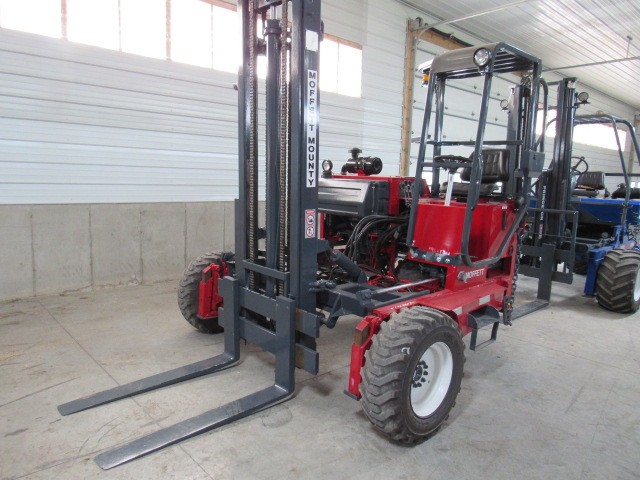 2002 Moffett M5000 Truck Mounted Forklift With 12' High Two-Stage Mast For Sale